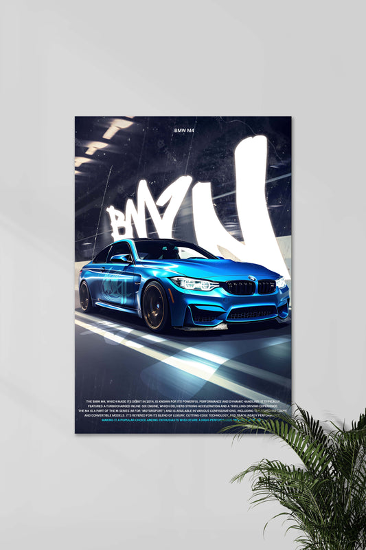 BMW M4 BLUE | CONCEPT CARS #04 | CAR POSTERS