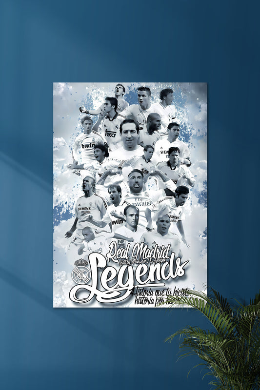 LEGENDS OF REAL MADRID | REAL MADRID | FootBall Poster