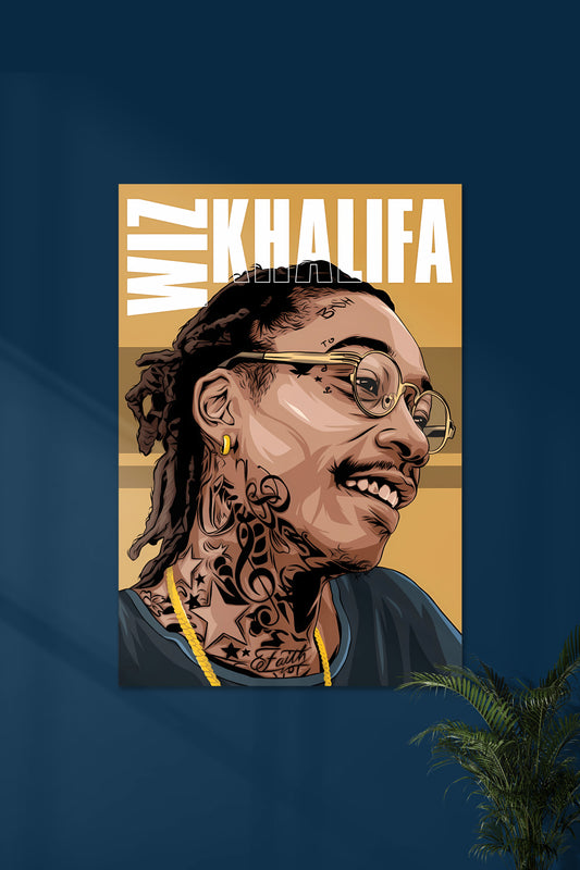 Wiz Khalifa | Wiz Khalifa Portrait | Music Artist Poster