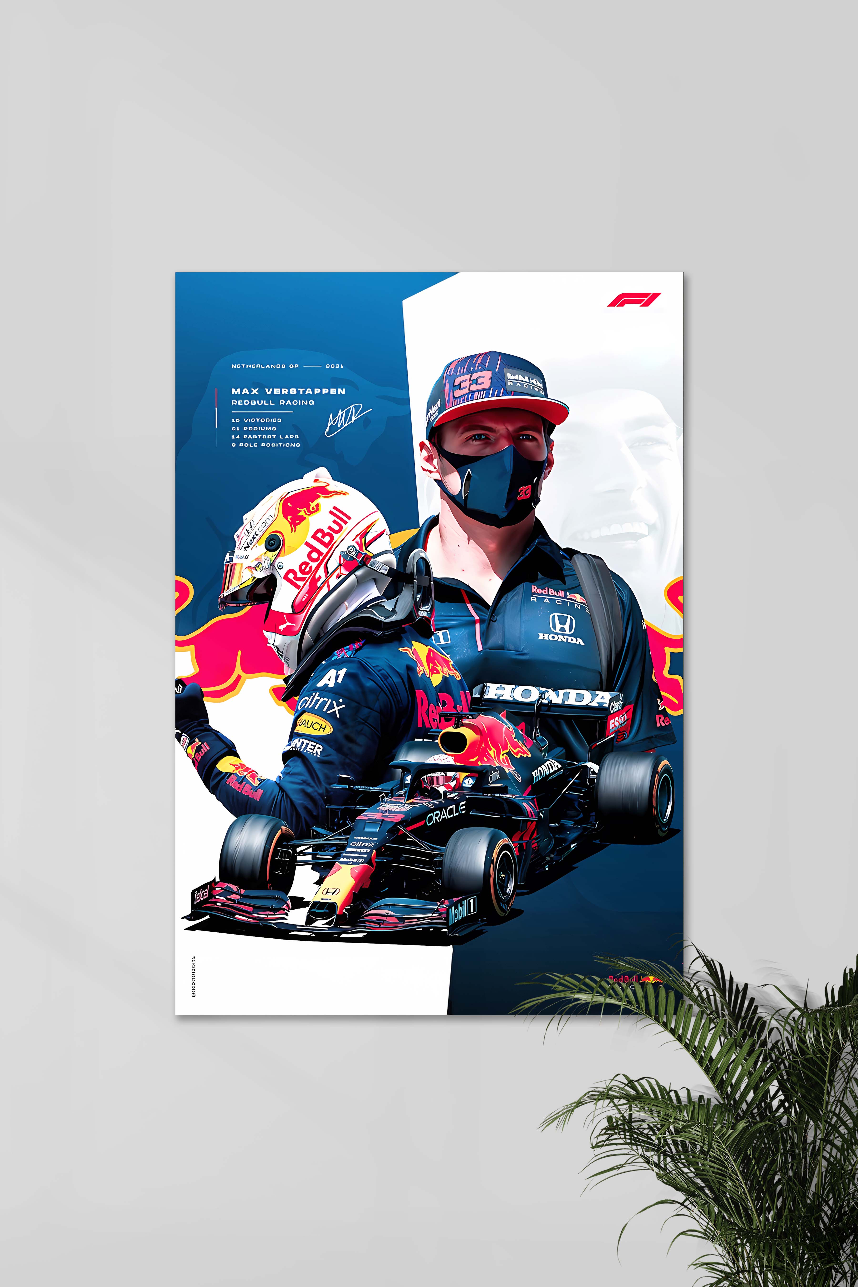 Max Verstappen Redbull Racing 33 Formula One F1 POSTERS