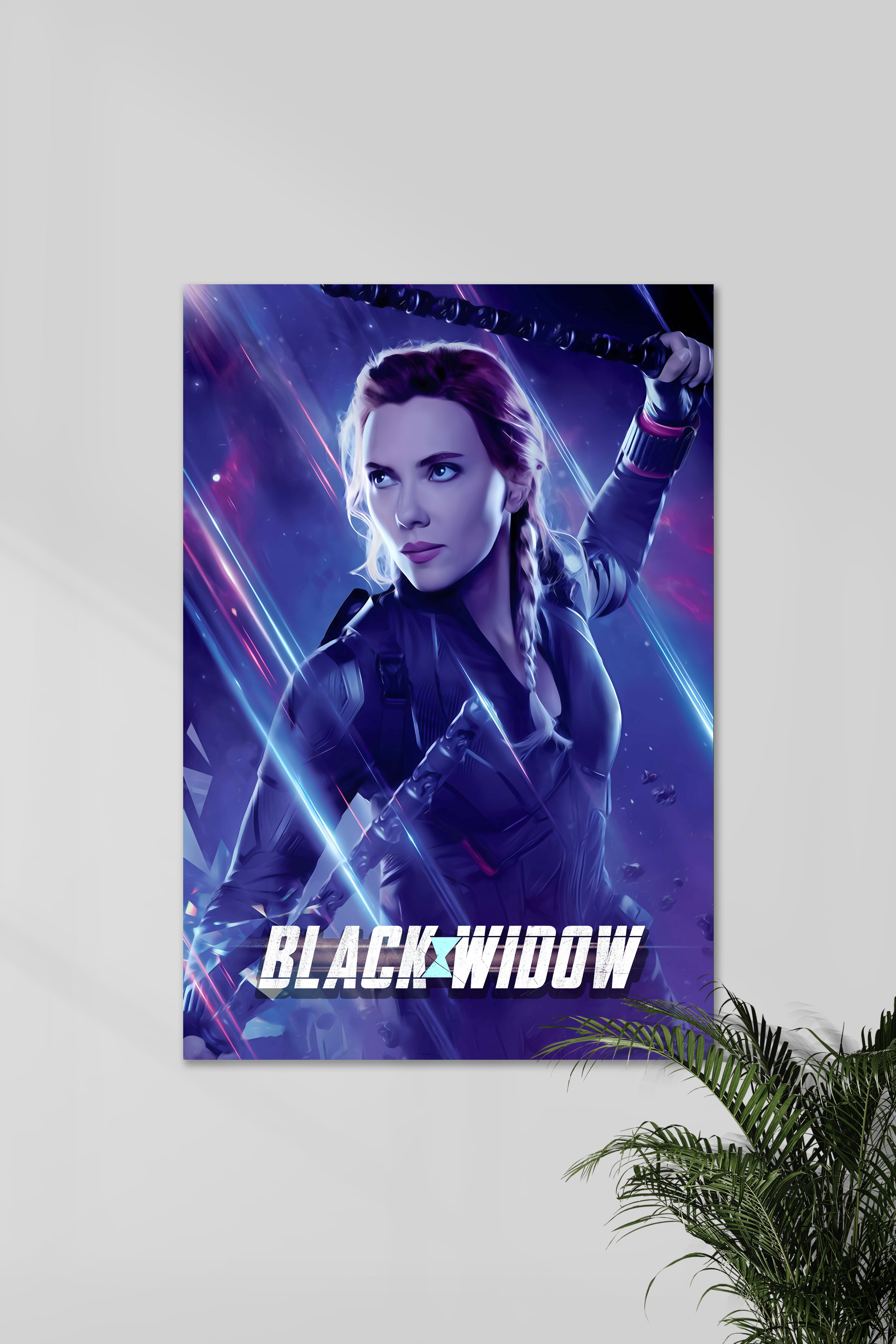Black Widow Scarlett Johansson MCU Movie Poster Posterized