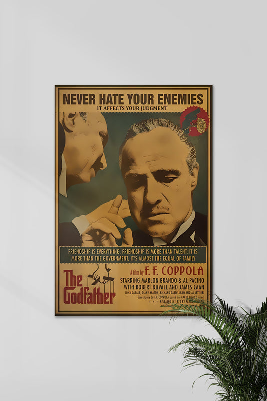 NEVER HATE YOUR ENEMIES | The Godfather #01 | Movie Poster