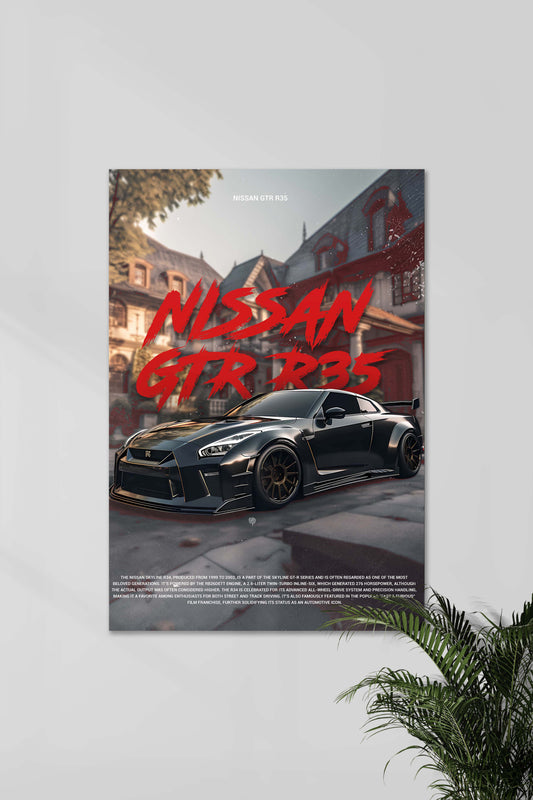 BLACK NISSAN GTR R35 | CONCEPT CARS #04 | CAR POSTERS