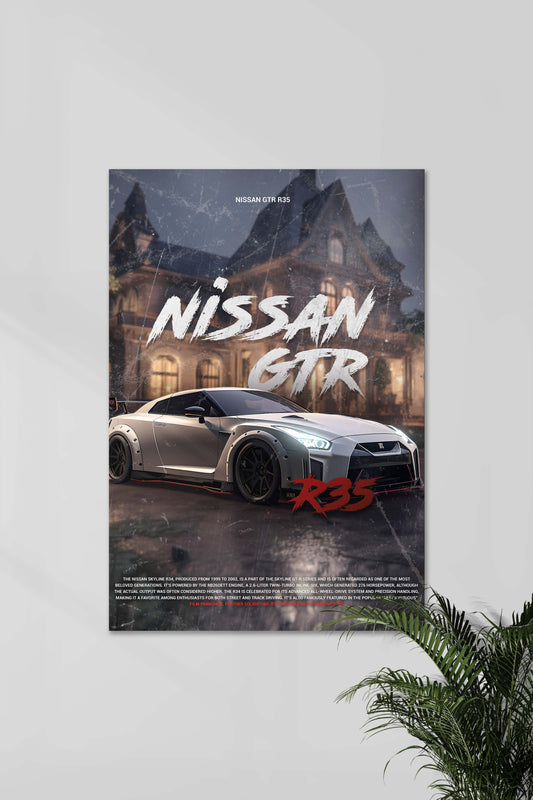 WHITE NISSAN GTR R35 | CONCEPT CARS #04 | CAR POSTERS