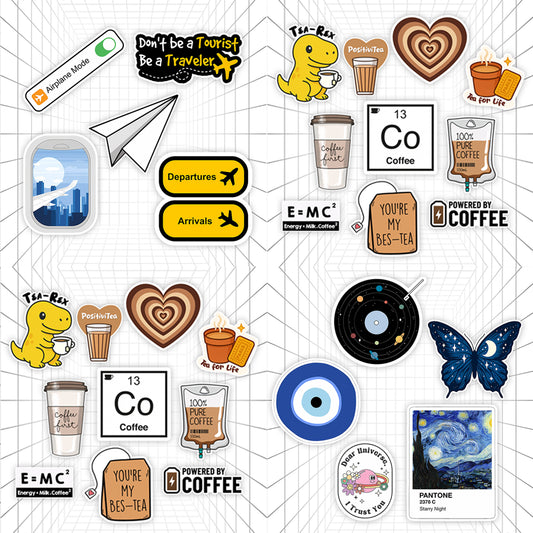 Stickerized Combo Pack – Aesthetic Journal (20 Pieces)