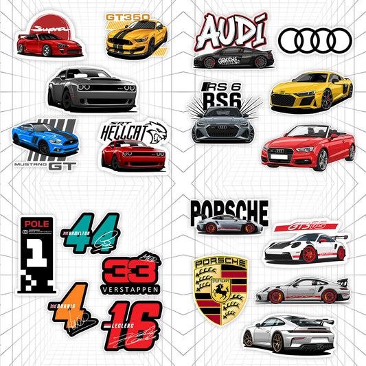 Stickerized Combo Pack – Auto Lovers Edition (20 Pieces)