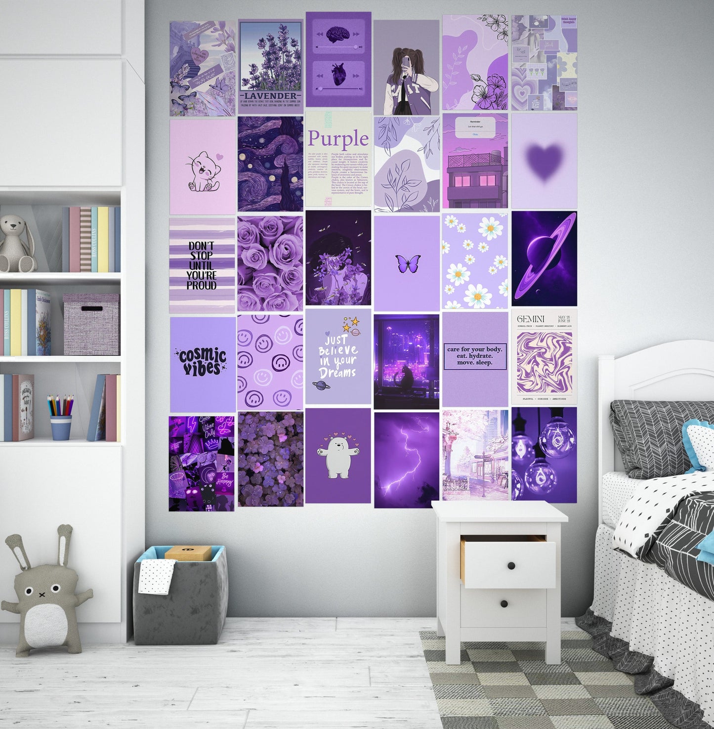 Lilac Aesthetic Collectible | PURPLE | Wall Set