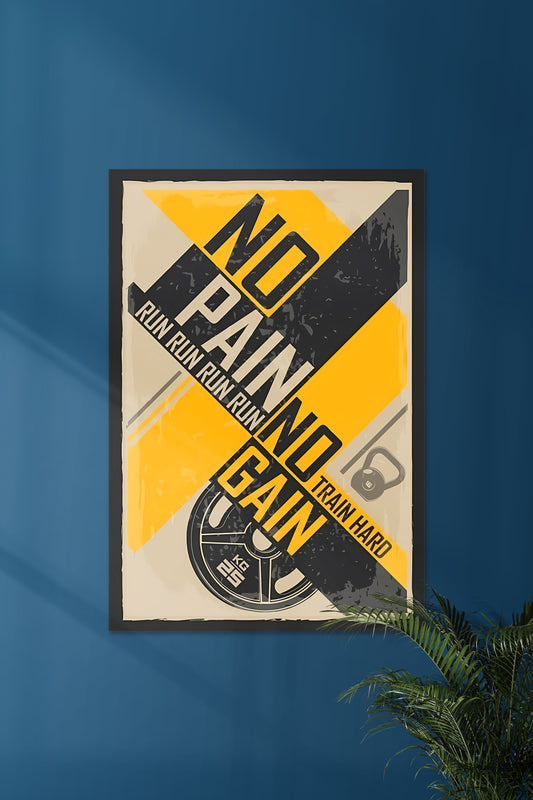 NO PAIN NO GAIN  | GYM SET | Motivational Poster