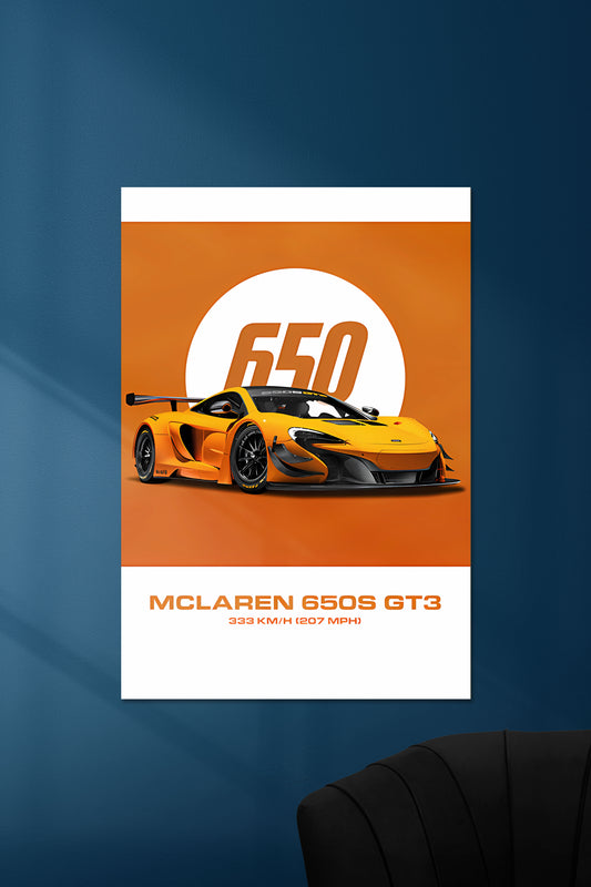 McLAREN 650S GT3 | AUTOMOTIVE ART #02 | CAR POSTERS
