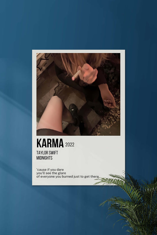 Karma x Taylor Swift | Music Card | Music Artist Poster