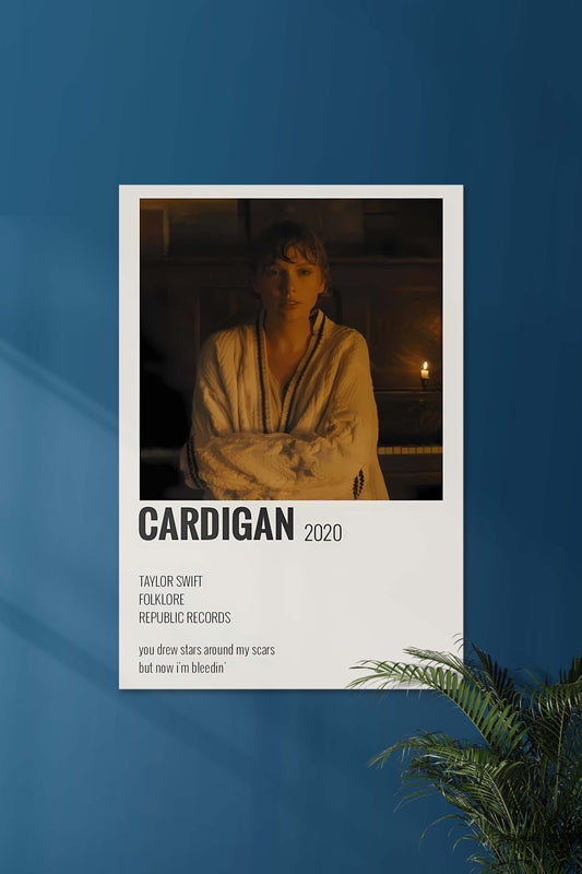 Cardigan x Taylor Swift | Music Card | Music Artist Poster