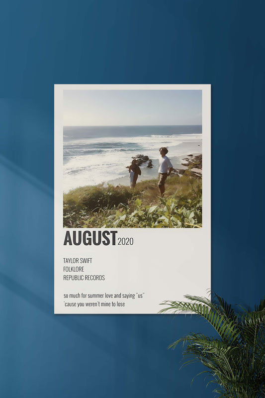 August x Taylor Swift | Music Card | Music Artist Poster