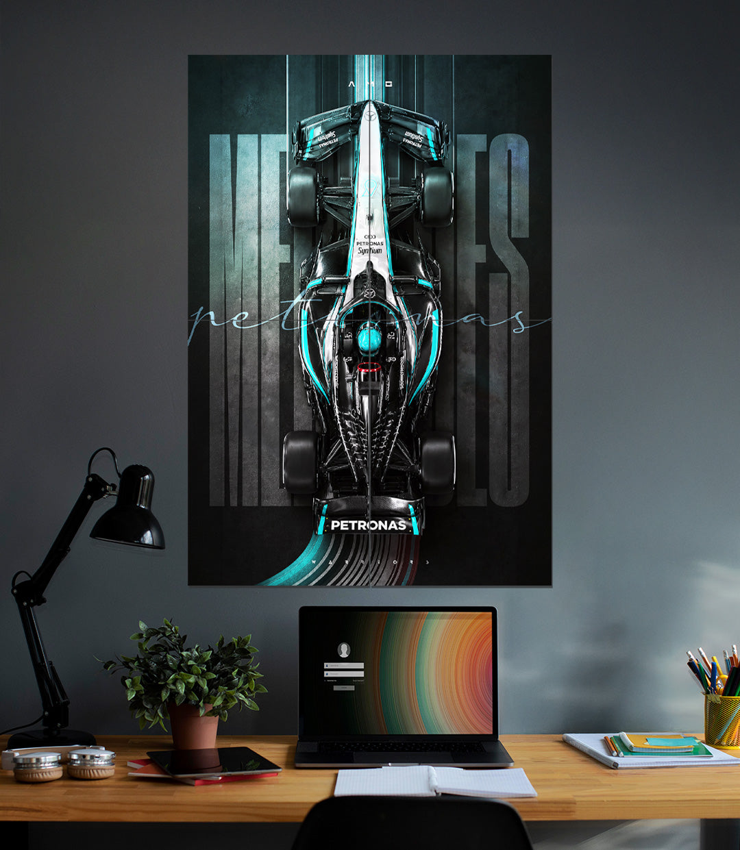 Mercedes AMG Petronas | Petronas Precision | Formula 1 Wall Art | 4 Piece Set