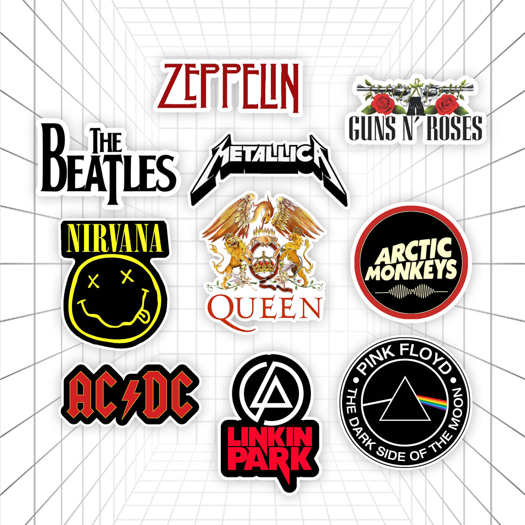 Rock Band Stickers #01 | Stickerized | 10 Stickers | Posterized.in