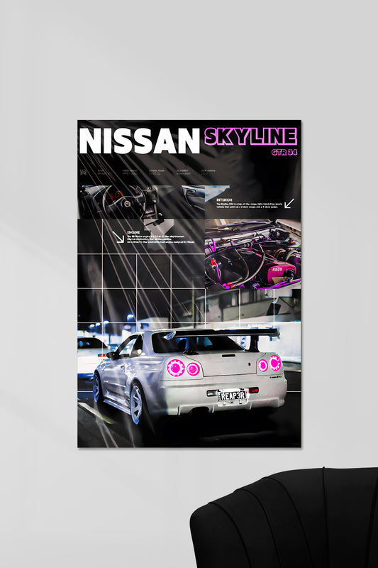 NISSAN SKYLINE | AUTOMOTIVE ART #02 | CAR POSTERS