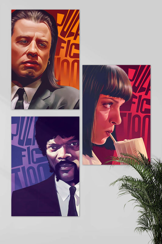 Pulp Fiction Three Set #00 | Quentin Tarantino | Movie Poster