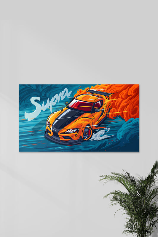 SUPRA | VECTOR STYLE CARS #01 | CAR POSTERS
