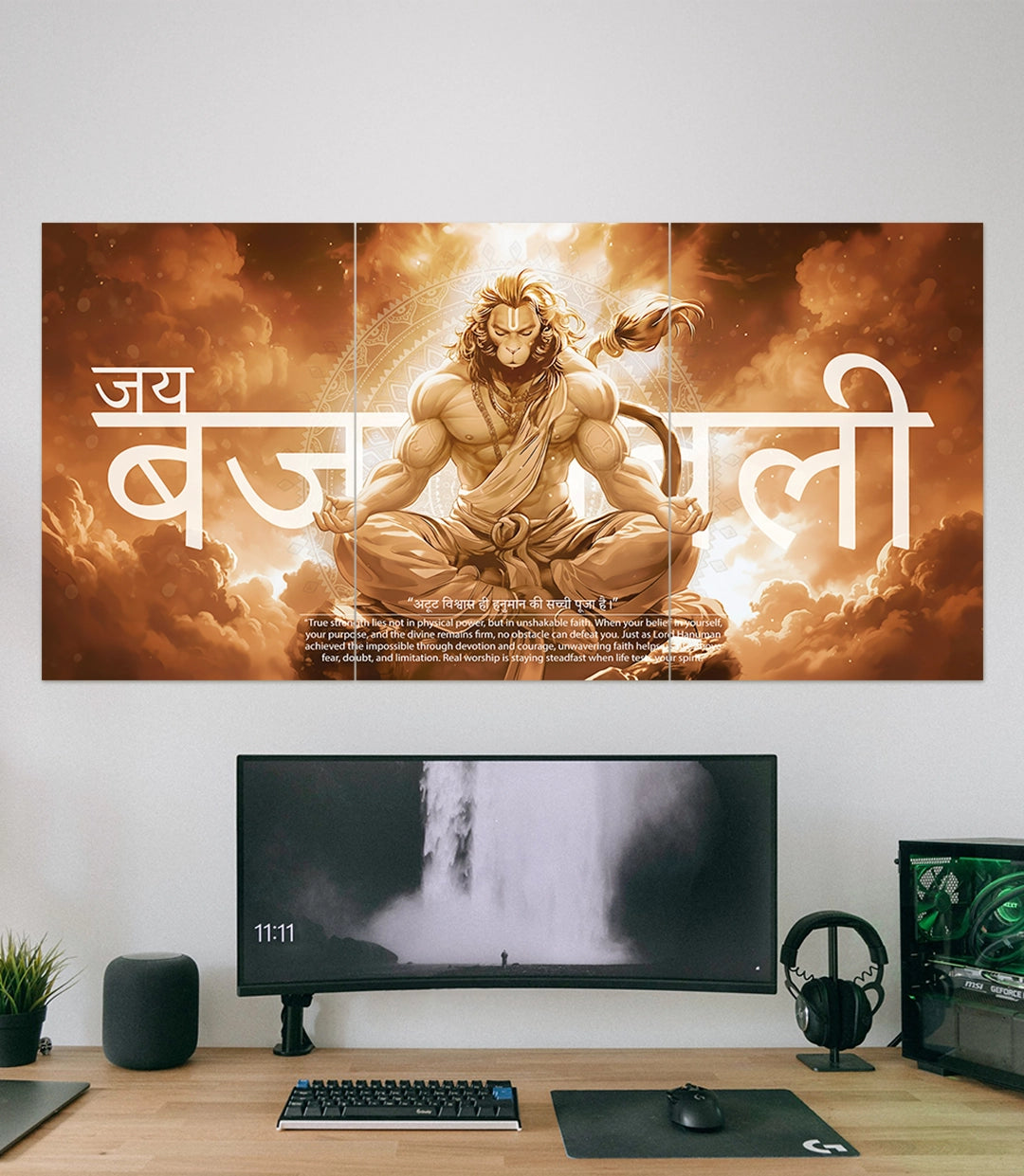 Jai Bajrangbali | Devotional | 3 Piece Set | Posterized.in