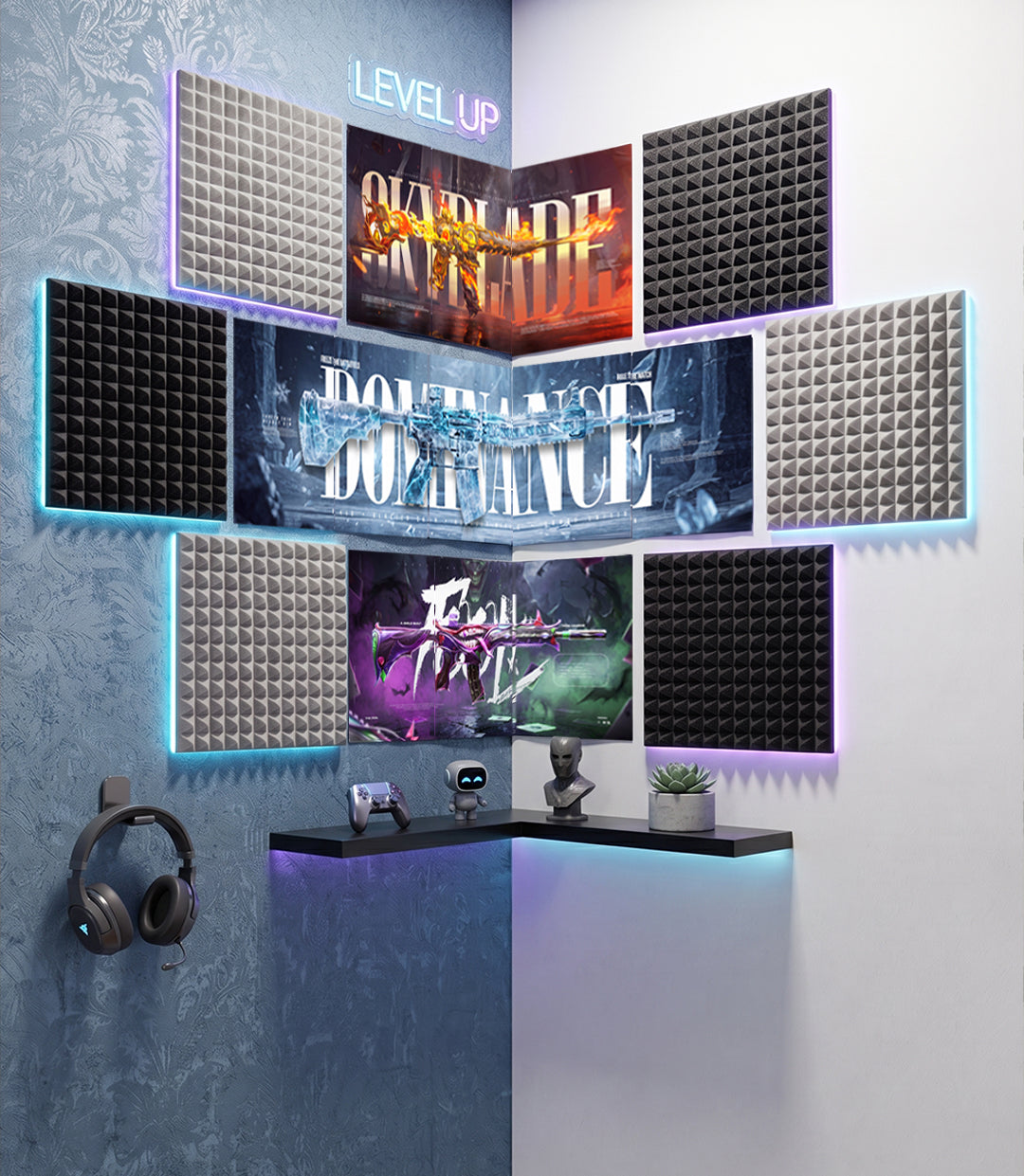 M416 Legendary 3 Weapon Skin | Split Panel Set | Wall Setup Pack