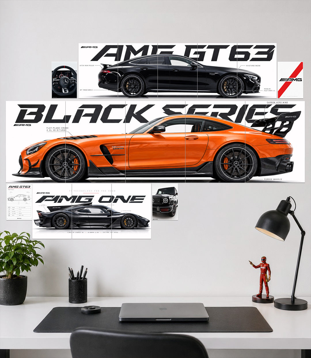 AMG All in One Wall Setup | Mercedes AMG | 17 Piece A4 A3 & A5 Mix Pack