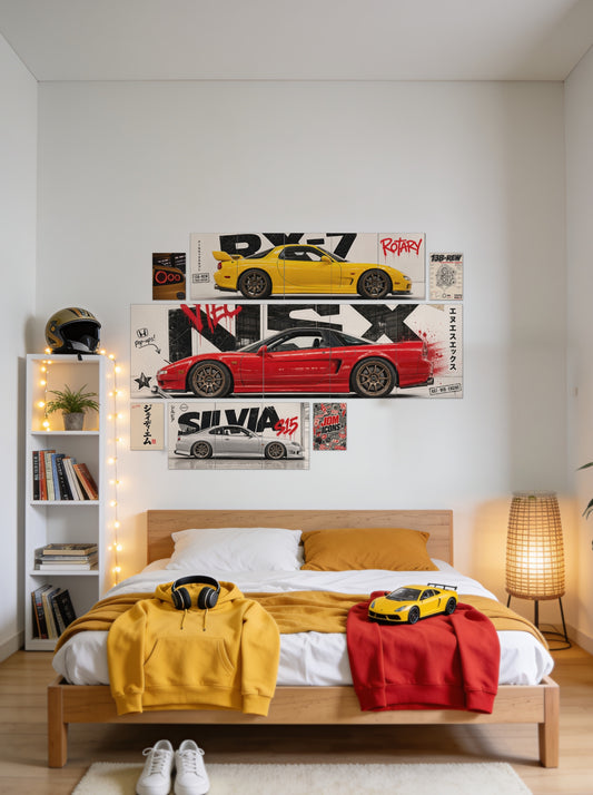 Japanese Legends wall setup pack in a real room, view 1