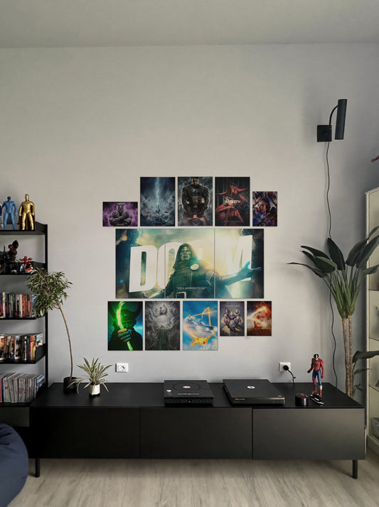 Multiverse Legends wall setup pack in a real room, view 1