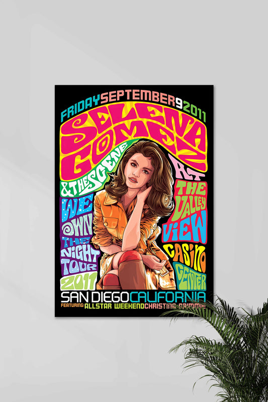 Selena Gomez at SAN DIEGO Art | Selena Gomez #05 | Music Artist Poster