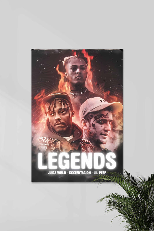 THREE LEGENDS #01 | American Rappers | Music Artist Poster
