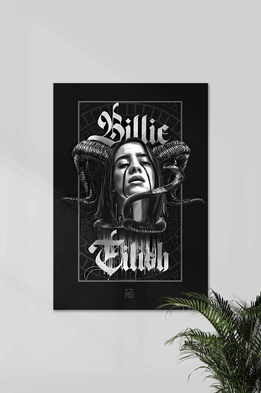 Billie Eilish Black | Billie Eilish Portrait #00 | Music Artist Poster
