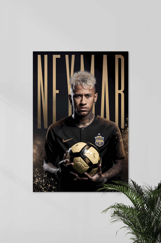 NEYMAR | GOLDEN FOOTBALL | FootBall Poster