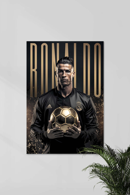 CRISTIANO RONALDO | GOLDEN FOOTBALL | FootBall Poster