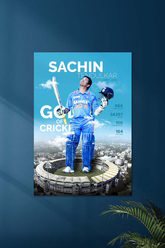 GOD of Cricket Sachin | Sachin Tendulkar | Cricket Poster