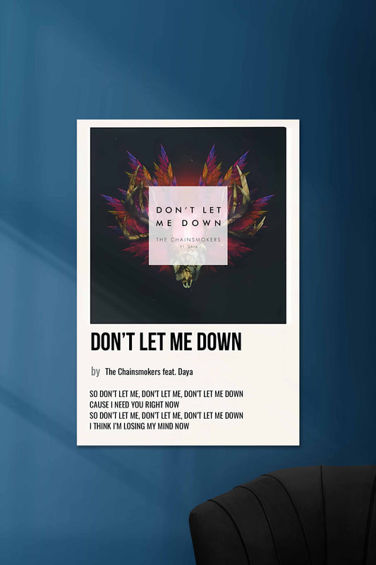 Don't Let Me Down x Thee Chainsmokers | Music Card | Music Artist Poster