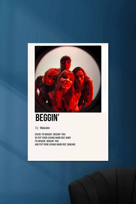 Beggin x Maneskin | Music Card | Music Artist Poster