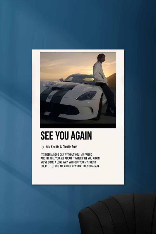 See You Again x Wiz Khalifa & Charlie Puth | Music Card | Music Artist Poster