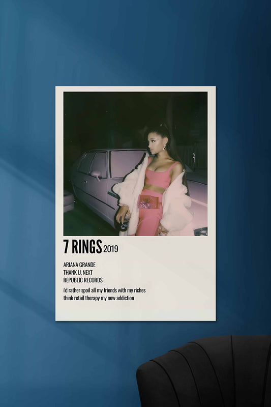 7 Rings x Ariana Grande | Music Card | Music Artist Poster