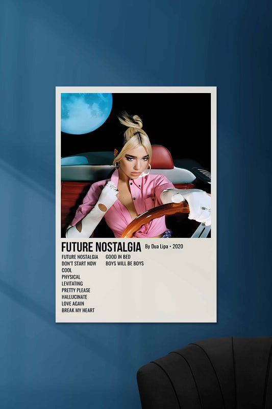 Future Nostalgia x Dua Lipa | Music Card | Music Artist Poster