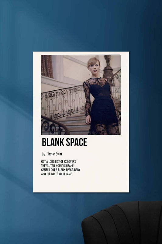 Blank Space x Taylor Swift | Music Card | Music Artist Poster