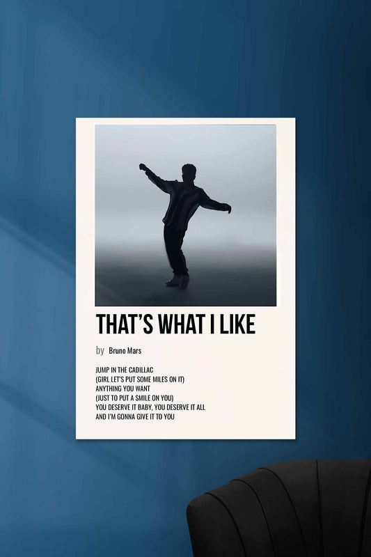That's What I Like x Bruno Mars | Music Card | Music Artist Poster