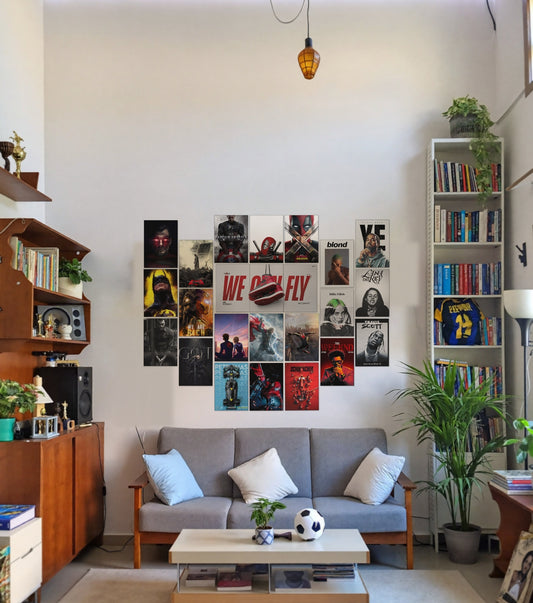 Ultimate Fan wall setup pack in a real room, view 1