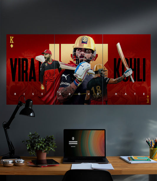 KING VIRAT KOHLI 18 | Cricket SET | 3 Piece Set