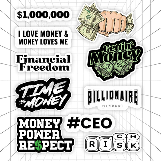 I Am Rich | Money Aesthetic | Stickerized | 10 Stickers