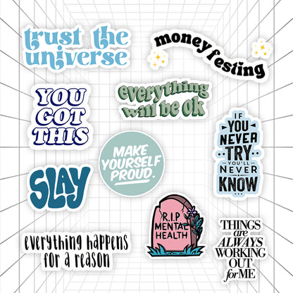 Manifest Journal Stickers #01 | Stickerized | 10 Stickers