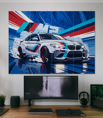 BMW M2 | VECTOR STYLE CARS | 8 Panel Split Wall Set