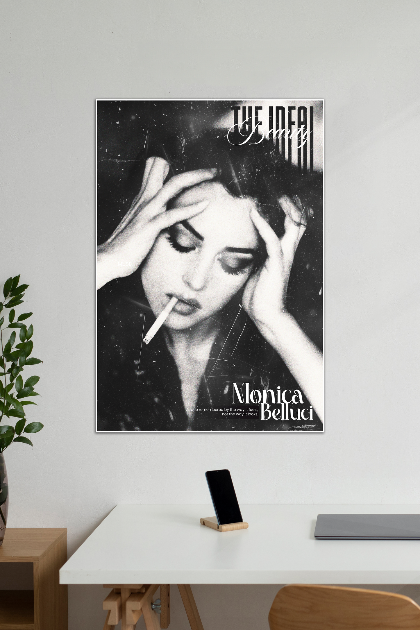 The Ideal Beauty | Vintage Noir Aesthetic | Monica Bellucci | Celebrities Poster