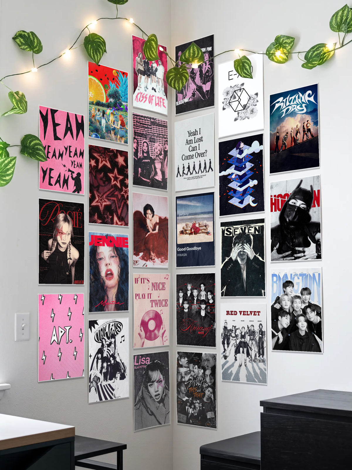 Seoul Stars | K Pop Music | 24 A4 Wall Setup Pack