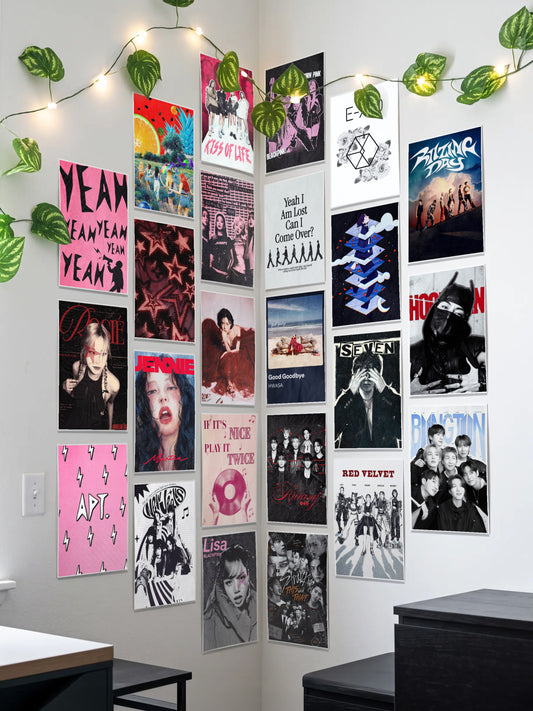 Seoul Stars | K Pop Music | 24 A4 Wall Setup Pack
