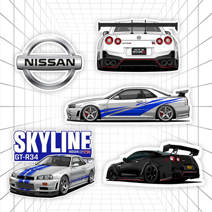 Nissan Car Stickers #01 | Stickerized | 5 Stickers