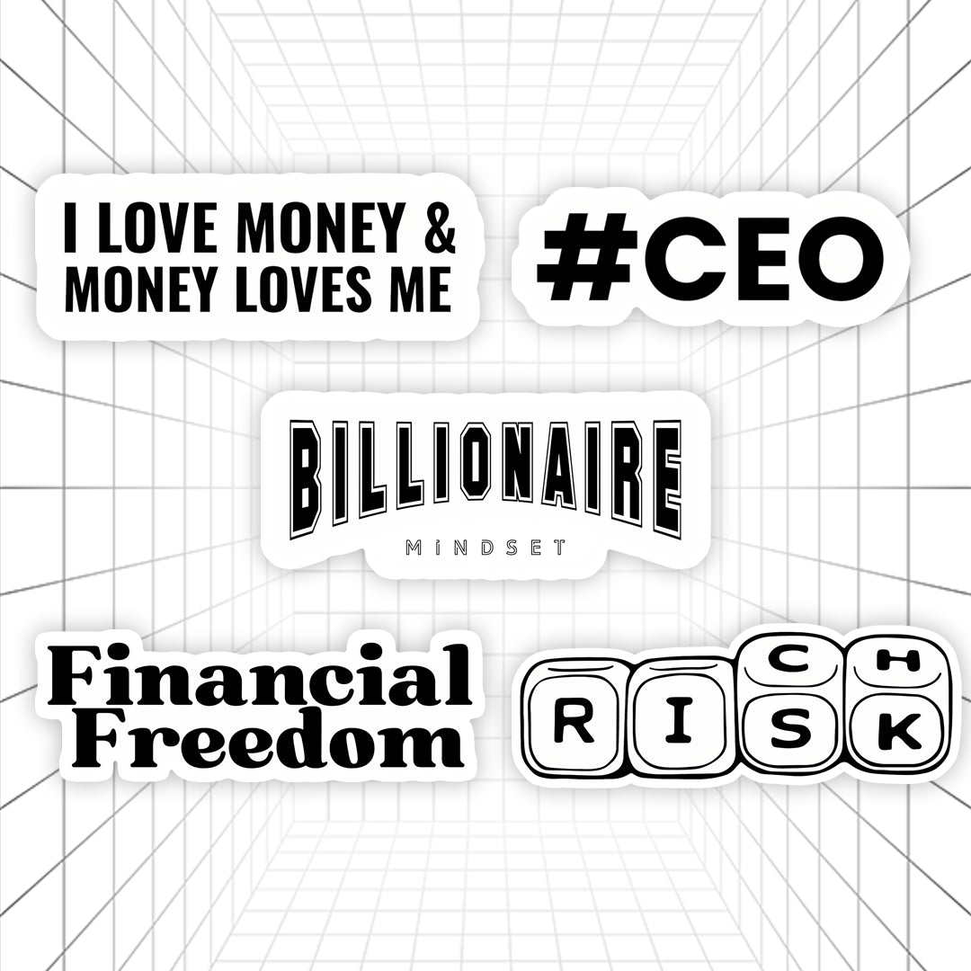 I Am Rich | Money Aesthetic #01 | Stickerized | 5 Stickers | Posterized.in