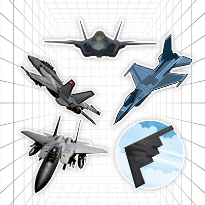 Fighter Jet #01 | Stickerized | 5 Stickers
